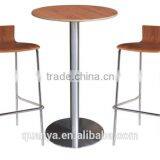 High Feet Wooden Airlift Chairs and Table for Fast Food Restaurant/Bar thumbnail-1