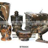 Black and Gold Marble Bathroom Accessories thumbnail-1