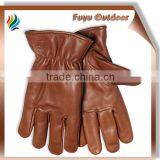 High-end Guangdong Short Brown Warm Split Cowhide Plain Style Lined Winter Gloves for Men,personalized Winter Gloves