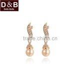 HYE43114 The Most Popular Fashion Crystal Pearl Earrings thumbnail-1