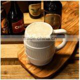 Munich Ceramic Mug Beer Barrel Stein With White Color thumbnail-1