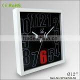 Modern square shape quartz timber wall clock manufacturers