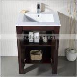 Dark Cherry Solid Wood Bathroom Furniture With Mirror thumbnail-5
