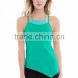 2016 New Arrival Women Fitness Activewear Custom Design Workout Singlet Dry Fit Vest Top thumbnail-1