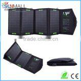 36W Foldable Solar Chargers for Laptop and Mobile Phones With Dual Output Controller