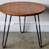 INDUSTRIAL COFFEE TABLE, IRON WOOD COFFEE TABLE thumbnail-1