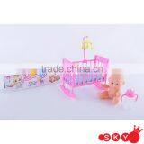 2016 Captive Design Vinyl Baby Doll no Hair New Design With Mini Bed the Most Popular Gift for Kids Wholesale OEM Vinyl Princess thumbnail-1