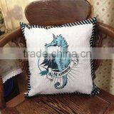 Nature Linen Material Custom Printed Cushion Pillow thumbnail-4