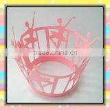 Pink Laser Greaseproof Cupcake Wrappers for Diffrent Parties