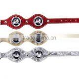 SOFT LEATHER DOG COLLAR FLOWER COLOUR PADDED MULTIPLE COLOURS thumbnail-4