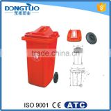 Best selling plastic red trash can, outdoor trash can, street trash can