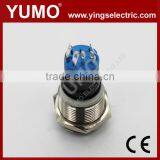 LA16JSF-11E Blue Push Button Monetary With Lamp Stainless Steel 6V DC thumbnail-4