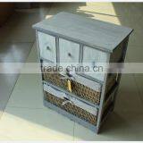 Exclusive Fashion Design High Quality Handmade Customized Wooden Cabinet With Wicker Drawers thumbnail-2