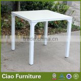 Outdoor square glass stone coffee table