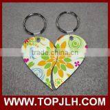 Hot Selling Sublimation Couple Lovers' MDF Half Heart Keychain thumbnail-6