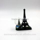 Custom Polyresin France Eiffel Tower Souvenir Snow Globe for Sale thumbnail-4