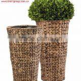 Tall Water Hyacinth Weaving Flower Planter/vase With Zinc thumbnail-1