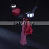 Geometric Beads Strip Pendant Necklace Tassel Long Sweater Necklace Autumn Winter Geometric Garment Necklace thumbnail-4