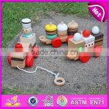 High Quality Child Happy Cartoon Toy Cheap Pull Shape Block Train Toy W05B089-A1 thumbnail-6