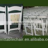 Classic Wood Banquet White Wedding Folding Chair for Sale thumbnail-1