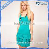 OEM Lovely Fashion Trends Summer Dresses Plain Girls' Pleated Dress thumbnail-1