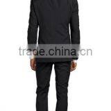 Black Wool Two-Button Suit With Flat Front Pants With Flat Front Pants (SHT1092) thumbnail-2