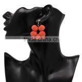Bohemian Colorful Pompon Dangle Earrings for Women thumbnail-2