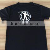 32S Soft Black Polyester Tshirt ,100%polyester t Shirt in High Count thumbnail-2
