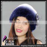 CX-C-246A High Quality Hot New Design Ladies Rex Rabbit Fur Hat thumbnail-1