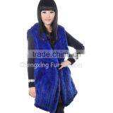 CX-G-B-220E Knit Real Mink Fashion Fur Fashion Fur Vests For Women thumbnail-1