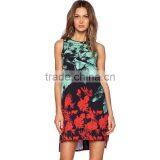 MGOO Hot Selling Custom Digital Print One Piece Dress Hi Low Floral Summer Dress Women Fashion Dress 15151A243 thumbnail-4