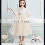 2017 High Quality Summer Child Clothing White Dress Purple New Model Girl Dress thumbnail-2