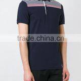 China Wholesale Midnight Blue Cotton Striped Polo Shirts Wholesale China thumbnail-2