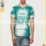 Hot Sale Customize V-neck High Quality Printed Cotton t Shirt thumbnail-1