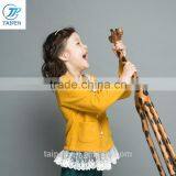 Long Sleeve Girls Knitted Outfits With Lace Girls Boutique Clothing For 2017 Spring Children Clothing OEM Service thumbnail-3