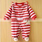 Newborn Baby Spring and Autumn Fleece Long-sleeved Harness Jumpsuit Pure Cotton Clothes thumbnail-5