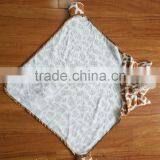 Super Soft Cotton Velour Animal Head Plush Baby Blanket thumbnail-2