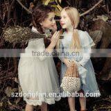 Baby Flower Girls Fall Lace Long Sleeve Chiffon Wedding Dress thumbnail-2