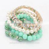 Fashion Multilayer Resin Rose Bracelet,sex Adjustable Bangle Bracelet thumbnail-5