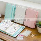 2017 Fashion Macaroon Candy Color A5./A6 PU Cover Planner With Clasp Button /elastic Band ,loose Leaf Organzier Agenda With Logo thumbnail-3
