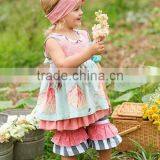 Ibear Garment Factory Girls Clothing Latest Design Baby Frock Dress Wild Dress Ruffle Sets Boutique Spring Outfits thumbnail-4