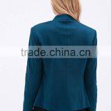 Collarless Woven Blazers for Women thumbnail-2