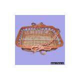 White Rattan Basket thumbnail-1