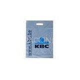 Grey HDPE Die Cut Plastic Bags Hot Stamping With Square Bottom for Gift thumbnail-1