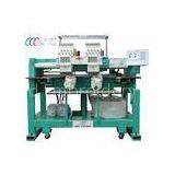 Small Compact Tubular Embroidery Machine , 2 Heads 12 Needles With Servo Motor