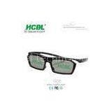 Comfortable ABS Frame Master Image Black 3D Glasses With Slight Legs