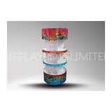 Round Corrugated Floor Display Stand For Dvd Retail Promotion