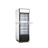 Single Glass Door Freezer Refrigeration Commercial 1 Glass Door Black Merchandiser Refrigerator - 23 Cu. Ft.