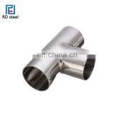 DIN ASTM AISI ss Pipe Fitting Stainless Steel 309S 310S 317L Welded Equal Tee thumbnail-4