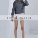 TWOTWINSTYLE Women's Sweatshirts O Neck Long Sleeve Loose For Femasle Casual Hollow Out thumbnail-1